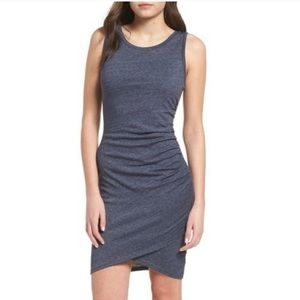 Leith Gray Ruched Bodycon Tank Dress